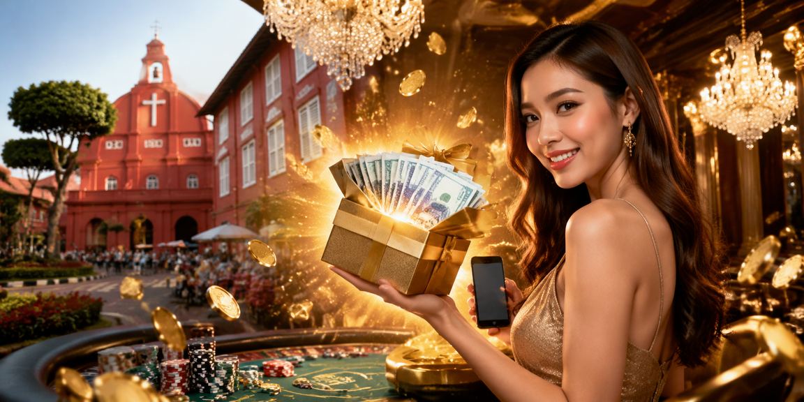 Pengguna mengakses promosi kasino mudah alih di Melaka